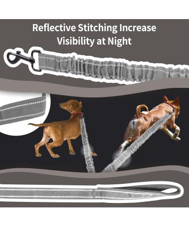 Reflective Double Dog Lead Splitter | Dual Leash for Walking 2 Dogs | 360 Swivel Rotation | Grey - Buy Online on GoSupps.com
