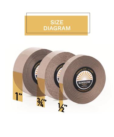 Sunshine Maximum Wear Wig Tape Roll - Hyper Hold Hypoallergenic No Shine - 2-4 Week Hold - 1/2" x 36 yds - Ideal for International Shipping - Buy Online on GoSupps.com