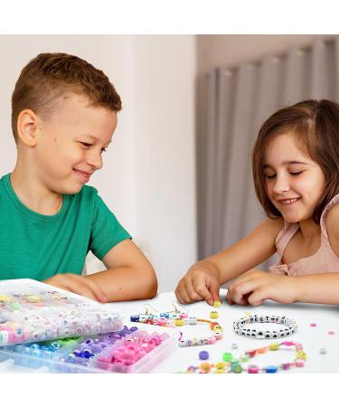 JOJANEAS Pony Beads Kit - Bracelet Making Kit for Girls with Smile Face Beads and Letter Beads - Friendship Bracelet Kit for Kids - Buy Online on GoSupps.com