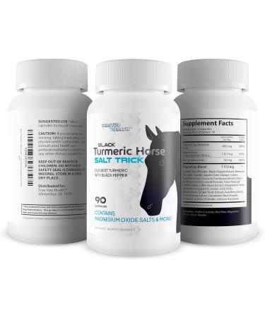 Black Turmeric Horse Salt Trick - Our Best Turmeric with Black Pepper - Ultra High Absorption Natural Formula - Gold Turmeric Curcumin Ginger Supplement - Curcumin Turmiric with Black Pepper - Buy Online on GoSupps.com