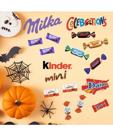 CHOCOLATE MIX | Assortment of 100 Mini Chocolates Kinder Celebrations Milka Daim | Over 760g of individually wrapped Treats to share - Buy Online on GoSupps.com