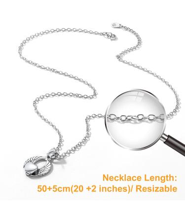 U7 Women's Cremation Urn Necklace - Celtic Knot Dog Feet Wing & Crucifix - Stainless Steel Pendant for Ashes - Adjustable Burial Jewelry for Men - 04 Silver - Buy Online on GoSupps.com