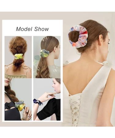 Buy Kavya Tie-Dye Hair Ties for Girls & Women - 12 Soft Elastic Hair Bands | Stylish Scrunchies & Accessories - Buy Online on GoSupps.com