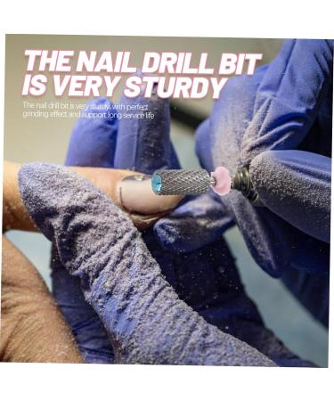 POPETPOP Nail Grinding Head Front Bumper Sticker Gel Polish Bit Acrylic Nail Drill Bits Cuticle Manicure Drill Remove Nail Gel Drill Bits Pedicure with Diamond Manicure Tools Tungsten Steel 7x1.2cm - Buy Online on GoSupps.com
