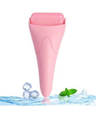Ice Roller for Face, Eyes and Whole Body Relief, Face Roller Skin Care Tool for Migraine Relief and Blood Circulation (Pink Handle+Pink Roller Head)