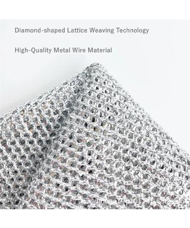 Double Stainless Steel Scrubber Pads Multipurpose Wire Dishwashing Rags for Wet and Dry Non-Scratch Scrubbing Wire Dishwashing Rags Durable Kitchen Scrub Cloth (5pcs) - Buy Online on GoSupps.com