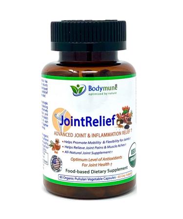 Bodymune JointRelief All-Natural USDA Organic Joint Relief Supplement | Supplement for Joint Health and Joint Support | 60-Day Supply | Non-GMO USA Made