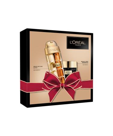 L Or al Paris - Luxury Anti-Aging Box - Midnight Cream - Anti-Wrinkle Firming Comfort Face Care - All Skin Types - 50 ml & Duo Serum - Collagen Booster Formula - Vitamins B3 and Cg - 30 ml
