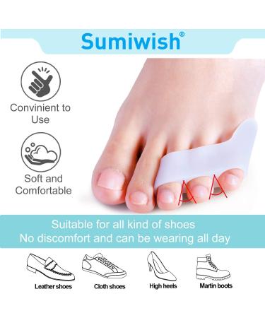 Sumiwish 10x Silicone Toe Spreader | Small Toe Separator & Protector for Overlapping Toes | Relief from Toe Pressure & Pain - Buy Online on GoSupps.com