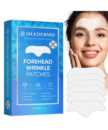 SILKDERMIS Forehead Wrinkle Patches 12 Packs Forehead Patches for Wrinkles Anti Wrinkle Patches with Aloe Collagen Vitamin E The Forehead Wrinkles Face Wrinkle Patches for Forehead Wrinkles Treatment