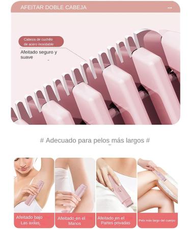 Womens Shaver Waterproof Cordless Double Head Body Trimmer for Sensitive Skin and Pink - Buy Online on GoSupps.com