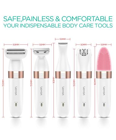 VOYOR 5-in-1 Electric Shaver for Women - Waterproof Bikini Trimmer & Face Groomer - Buy Online on GoSupps.com