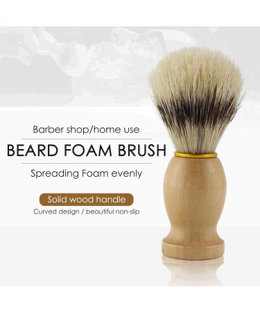 Perfect Flower Razor Brush - High-Quality 100% Real Roof Hair Shaving Brush with Wooden Handle for Wet Shaving - Buy Online on GoSupps.com