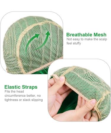 AOMIG Short Bob Wig for Women 3 Pack Short Green Bob Wigs Set with 2 Wig Cap Neon Fancy Dress Accessory Cosplay Party Wig Synthetic Straight Wig for Daily Halloween Decorations Green/B - Buy Online on GoSupps.com