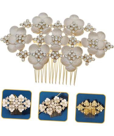 Housoutil Hair Comb Bridal Accessories Bridal Hair Side Combs Girl Accessories Wedding Bridal Hair Baroque Decor Hair Accessory for Girls Wedding Headband Tiara Hairpin Crystal Bride Metal - Buy Online on GoSupps.com