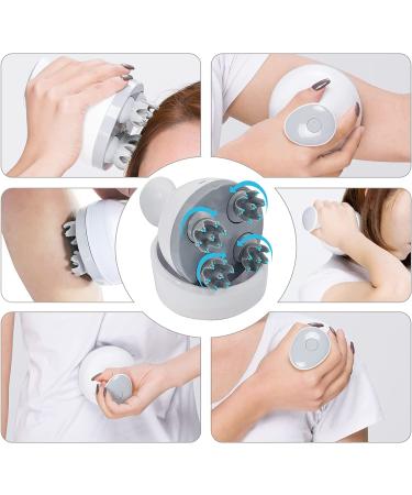 Electric Scalp Massager with 4 Replacement Heads for Hair Growth and Stress Relief - Buy Online on GoSupps.com