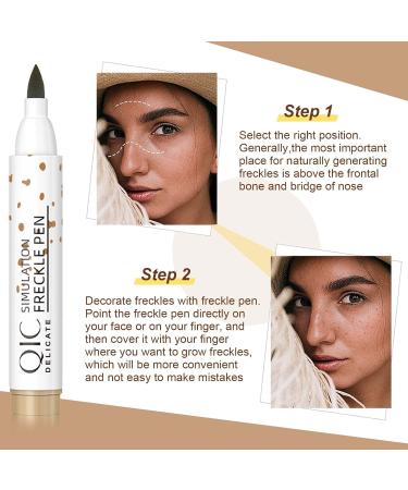 Freckle Pen Freckle Pen Makeup Freckle Pen Long Lasting Natural Freckle Pencil Freckle Makeup Tool (Light Brown+Dark Brown) - Buy Online on GoSupps.com