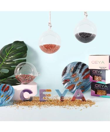 Ceya 5.3oz/150g Crushed Bronze Metallic Glass Chips for Nail Art & Crafts - Buy Online on GoSupps.com