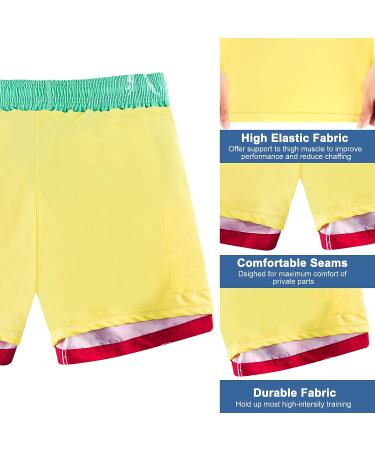 Cozople Men's Swim Trunks w/ Compression Liner - Quick Dry Lightweight Shorts - Rainbow Palm Tree - Large - Buy Online on GoSupps.com