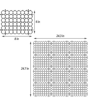 Ley's Cat Deterrent Mat - 12 Pack Black | Scat Mat for Cats with Spikes, Cat Repellent for Indoor Furniture & Outdoor Garden Fence - Buy Online on GoSupps.com