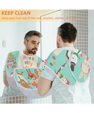 Christmas Santa Claus Beard Bib Apron | Waterproof Hair Catcher for Men | Perfect Grooming Gift with Suction Cups - Buy Online on GoSupps.com