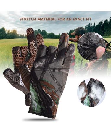 EAmber Camouflage Fingerless Hunting Gloves - Anti-Slip, Sun Protection, Lightweight - Medium - Buy Online on GoSupps.com