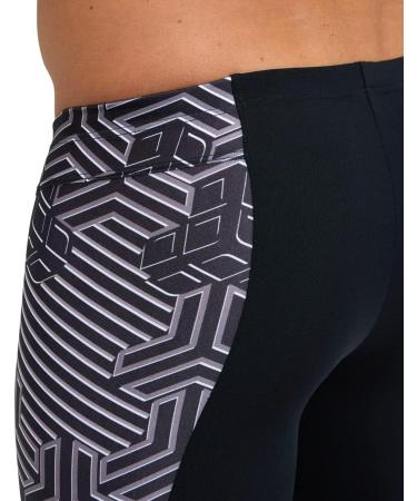 ARENA Men's Kikko Pro Swim Jammer 6 - Black Black Multi | Premium Swimwear for Competitive Swimmers - International Shipping Available - Buy Online on GoSupps.com