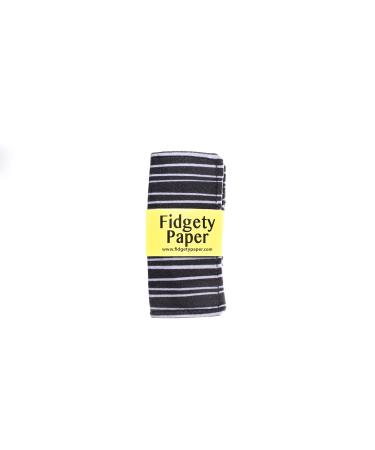 Pocket Fidgety Paper 2-Pack - Baby Paper for Teething and Play - Turquoise Blue, Black, & Grey Stripes - Buy Online on GoSupps.com
