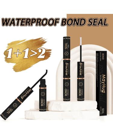 Mayhug Bond and Seal Lash Glue Waterproof Lash Bond and Seal 10ml Cluster Lashes Glue Bond and Seal Super Strong 2 in 1 Bond and Seal Eyelash Glue for 72 Hours(Black) Bond&Seal - Buy Online on GoSupps.com