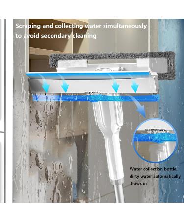 Spray Window Cleaning Kit with Sewage Collector and 3 Pads 4 in 1 Window Washing Squeegee with Extension Pole Shower Door Squeegee for Indoor/Outdoor High Window - Buy Online on GoSupps.com