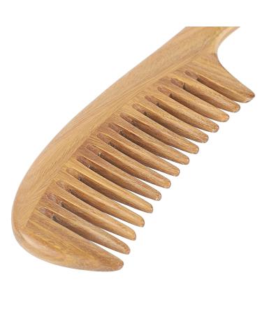 OneDor Handmade 100% Natural Green Sandalwood Wide Tooth Hair Comb - Anti-Static Wooden Detangler with Sandalwood Scent - Buy Online on GoSupps.com