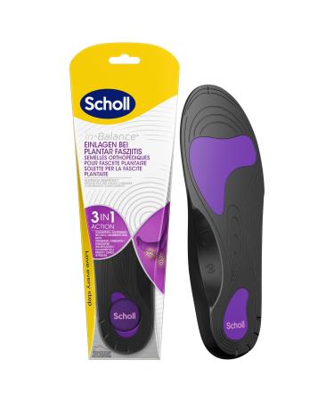 Scholl in-balance orthopedic insoles in plantar fasciitis relieves pain immediately: heel spores sheet support foot pressure size 37-39.5 black 37-39.5 - Buy Online on GoSupps.com