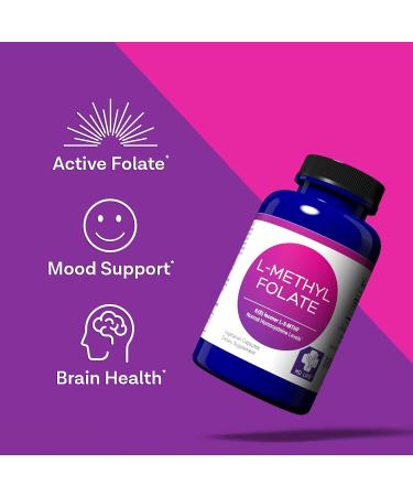 L-Methylfolate 10mg - MTHFR Support & Brain Supplement - 90 Vegan Capsules - Buy Online on GoSupps.com
