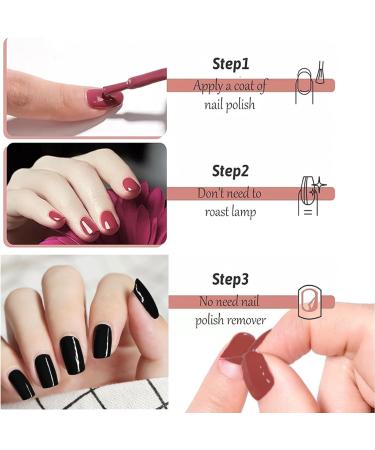 Black Nail Polish - Quick Dry Long Lasting Nail Varnish - Water Based Formula Non-toxic No Need Baking Nail Polish Halloween Nail Paint for Women Girls DIY Nail Art Manicure at Home (11ML) - Buy Online on GoSupps.com