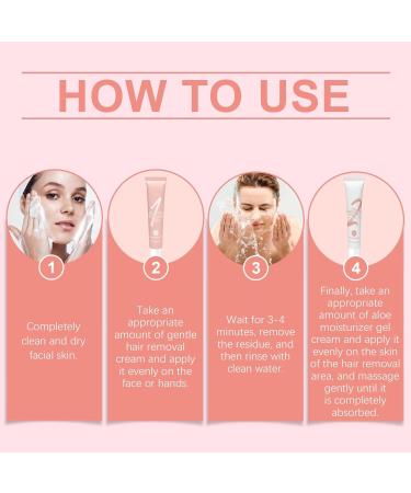  JASUBAI Auures 2-Pack Facial Hair Removal Creams - Facial Hair Removal Cream - For Women - Lip Hair Removal Cream - Buy Online on GoSupps.com