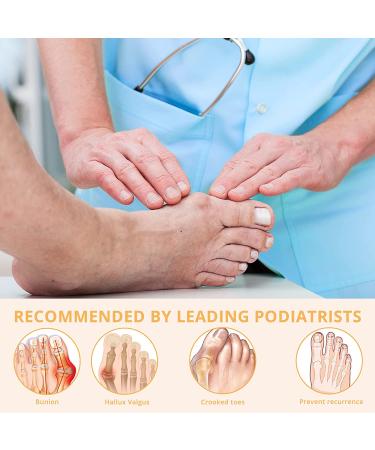 PEDIGOO Bunion Corrector - Slip Proofing Toe Separator for Big Toe Pain Relief - Orthopedic Splint for Women and Men - Beige - Buy Online on GoSupps.com