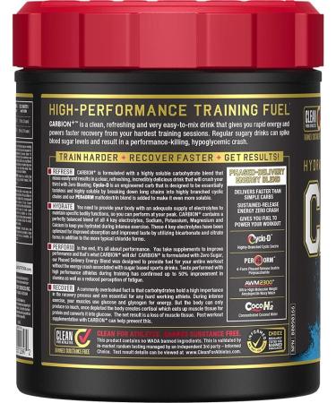 ALLMAX Nutrition - CARBION+ (Hydration Endurance & Recovery) - Blue Ice - 725 Gram Blue Bomb Pop 725.0 g (Pack of 1) - Buy Online on GoSupps.com