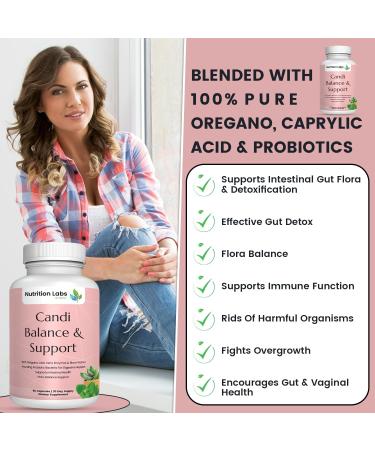 Candida Cleanse Supplement for Women - Balance Gut Flora Support Intestinal & Immune Health with Herbs & Probiotics - Buy Online on GoSupps.com