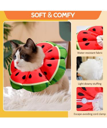 Avont Rewrise Adjustable Cat Collar - Soft Neck Leak Protection for Small Dogs & Cats Ideal After Surgery - Medium Watermelon - Buy Online on GoSupps.com