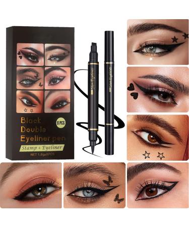Eyeliner Pencil in Stamp Form | Winged Effect Stamp for a Feline Look - Waterproof Non-Slip Women's Cosmetic for Travel Dates Weddings Parties - Buy Online on GoSupps.com