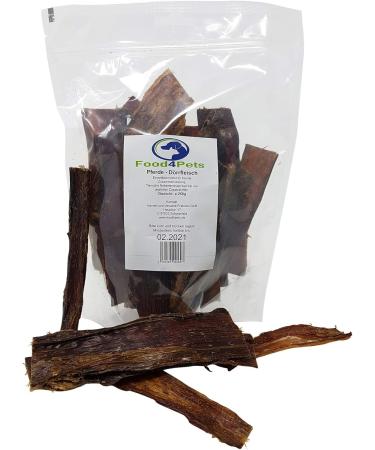 Food4Pets Horse Dried Meat Dog Treats 250g - Resealable Bag | Premium Natural Dog Snacks for Healthy Pets - Buy Online on GoSupps.com