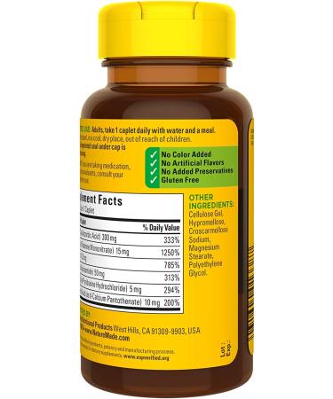 Nature Made B-Complex with Vitamin C - 100 Caplets for Energy & Immune Support - Buy Online on GoSupps.com