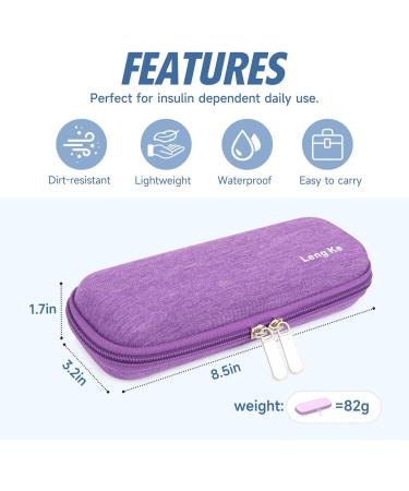 YOUSHARES Insulin Cooler Travel Case - Portable Diabetic Medication Organizer in Purple - Buy Online on GoSupps.com