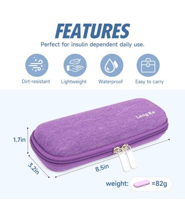 Youshares Insulin Cooling Bag for Travel - EVA Insulin Bag for Pen & Diabetic Accessories - Violet Color - Buy Online on GoSupps.com