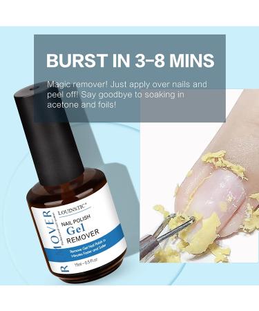 Louinstic Gel Nail Remover - Fast-Acting Gel Polish Remover | 3-5 Minutes Nails Gel Remover - Buy Online on GoSupps.com