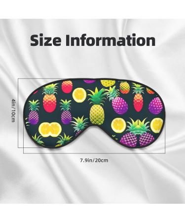 SSIMOO Colorful Pineapple Print Eye Mask - Double-Sided Soft & Light Blocking for Better Sleep Quality - International Shipping Available - Buy Online on GoSupps.com