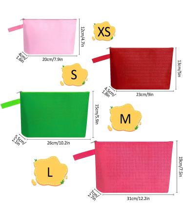 Sinzip Cotton Canvas Makeup Bag 10-Piece Set | Multi-Purpose Travel Toiletry Pouch | DIY Craft & Pencil Bag | Blank Cosmetic Bag with Zipper and Strap | Multicolor 02 - Buy Online on GoSupps.com
