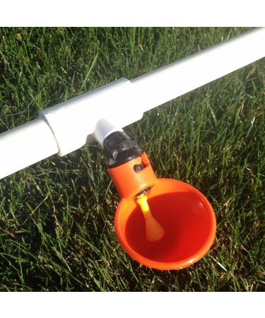 Red Automatic Plastic Chicken Drinker Cups 6pcs Poultry Drinke Used for Poultry Chicken Hen and Birds - Buy Online on GoSupps.com