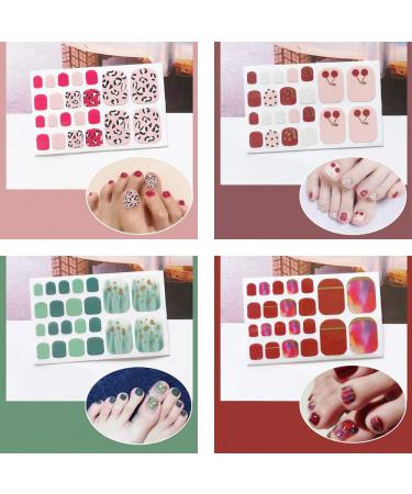 Nail Angel 14pcs Toe Nail Strips: Thin, Full Cover Sticker with Fashion Designs for Easy Summer Pedicure - Heart Prints & Shapes | 10188 - Buy Online on GoSupps.com
