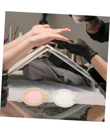 Buy 2 Pcs Nail Palette Gel - Round Nail Art Mixing Board for Perfect Gel Nails & Polish | Imitation Rhinestone Agate - Buy Online on GoSupps.com